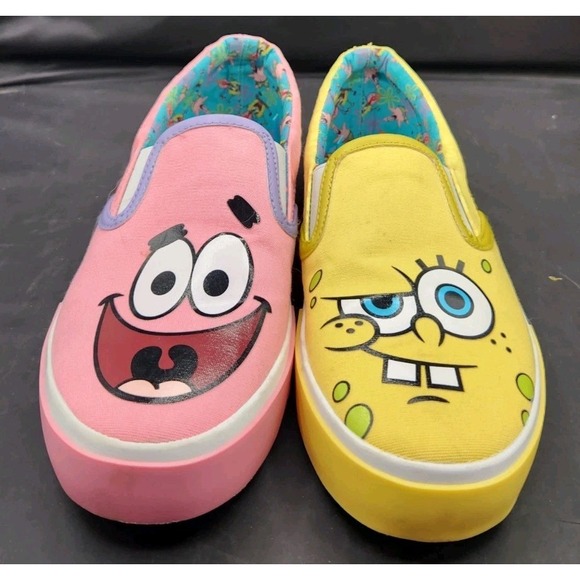 Spongebob Squarepants Patrick Star Slip Ground Up On Loafers Shoes Adult Size 8 - Picture 1 of 11